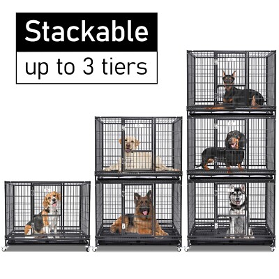 Homey Pet Stackable Dog Kennels Homey Pet 48 Inch Stackable Heavy