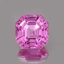 Ravishing Color Natural Ceylon Pink Sapphire Loose Asscher Cut Gemstone 12x12 MM