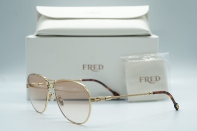 NEW FRED FG 40047U 30F GOLD GRADIENT BROWN AUTHENTIC SUNGLASSES FRAMES 59-14