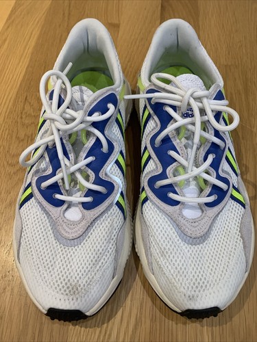 Mens Adidas Ozweego Trainers Size 8 Good Condition White Blue Yellow - Picture 2 of 24