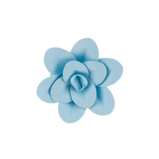 Mega Crafts - 8" Handmade Paper Pedal Flower - Aqua, 1PC