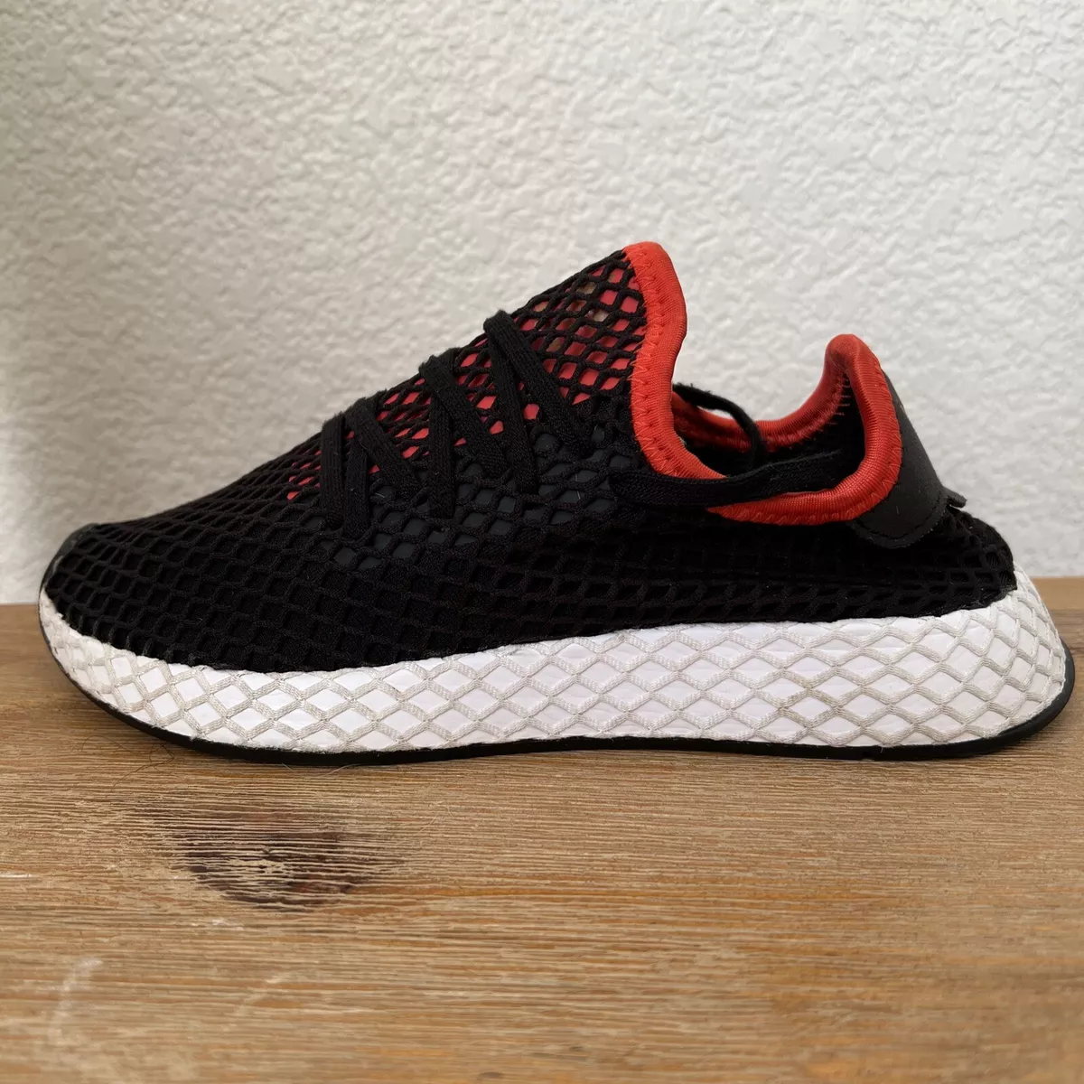 lukker websted Turbine adidas deerupt runner j black red US size 4.5 running shoes kids | eBay