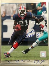 BUFFALO BILLS  #1 DRAFT PICK C J SPILLER AUTOGRAPHED 8 X 10 PHOT0 LOT OF 2