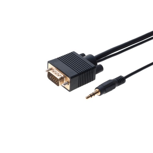 3-Pack - 50FT SVGA M/M + 3.5mm Aux Audio Cable Jack for Monitor, PC, Project TV - 第 5/7 張圖片