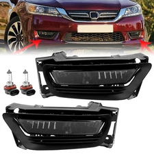 Fit For 2013 2014 2015 Honda Accord Sedan Smoke Front Bumper Fog Lights W/ Bulbs