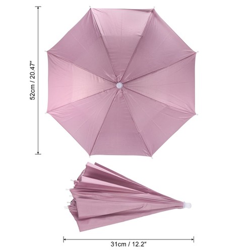 Umbrella Hat 2 Pack 20 Inch Folding Sun Rain Cap Hands Free Fishing Umbrella ... - Picture 2 of 6
