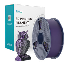 SUNLU Silk PLA Plus 3D Printer Filament Dual Color Shiny Silk Black Purple 1KG