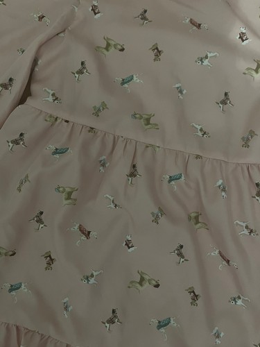 JANIE AND JACK Mädchen rosa Hundekleid Langarm Größe: 12 gebraucht, in einwandfreiem Zustand - Bild 2 von 4