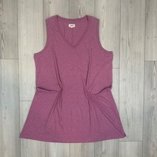 Pact Womens XXL Purple Organic Cotton V-Neck Sleeveless Tank Dress