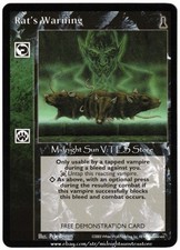Rat's Warning White Wolf Demo (legal to play) V:TES Vampire CCG