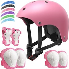 Kids Bike Helmet Set, Adjustable Helmet for Ages 3-10 Year Boys Girls, Pad Se...