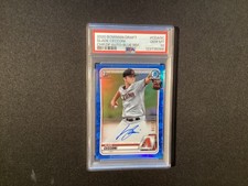 2020 1st Bowman Slade Cecconi Blue Refractor 123/150 Arizona Diamondbacks PSA 10