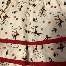 Jupe Fillette Lands' End – Noël Rouge à Carreaux – Taille 6x – Volants – Bon état