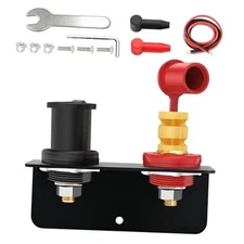  250A Remote Battery Terminals, Battery Jumper Terminals Stud 3/8" With bracket