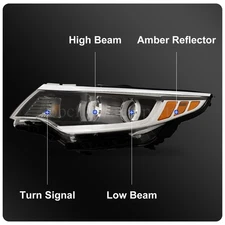 Left Headlight Fit For 2016 2017 2018 Kia Optima Driver Side without bulbs