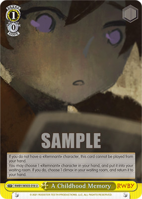 A Childhood Memory - RWBY/WX03-016 - U Near Mint Weiss Schwarz RWBY
