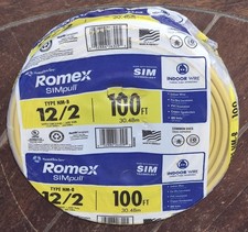 Romex Simpull Indoor Wire NM-B Cable 12/2 With Ground 100ft  28828228