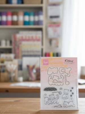 Stanz-und Stempel-Set/neu/Marianne design/Kittens Eline´s Animals