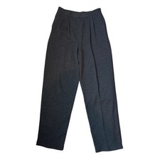 ST JOHN Collection By Marie Gray Dark Gray Santana Knit Pull On Trousers Size 8