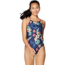 NEW Speedo Women's Swimsuit One Piece Endurance Turnz Tie Back sz 32
