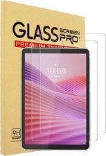 2 Pack Tempered Glass Screen Protector for 2025 Lenovo Tab One, 9H Hardness