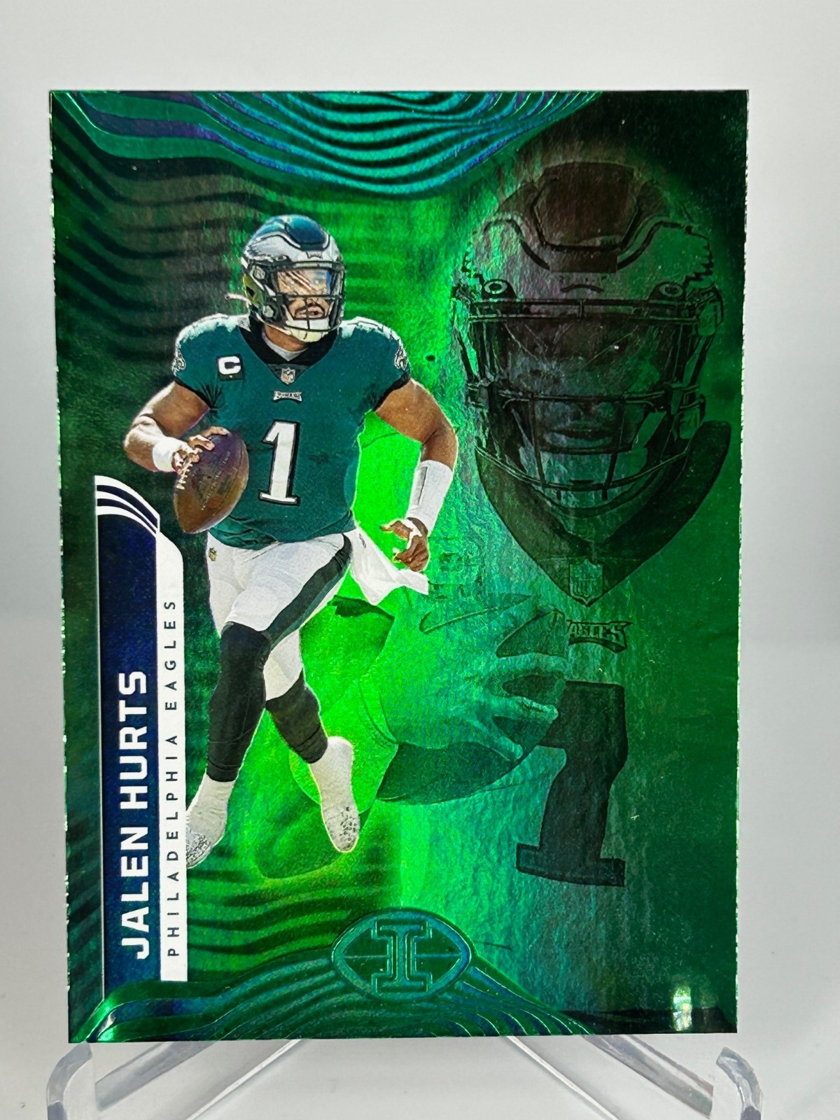 2022 Panini Illusions - Jalen Hurts #79 Trophy Collection Emerald COLOR MATCH