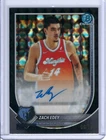 2025-26 Topps Bowman #BCA-ZE Zach Edey Base Chrome Autograph Black Geo 6/10