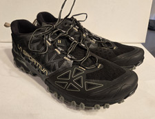 La Sportiva Bushido II Shoes Mens Size 12 Black White Trail Running Low Top