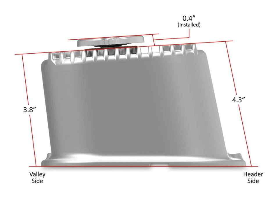 Capas de válvulas M/T altas naturais Holley para Chevy Big Block 241-150 - Imagem 3 de 4