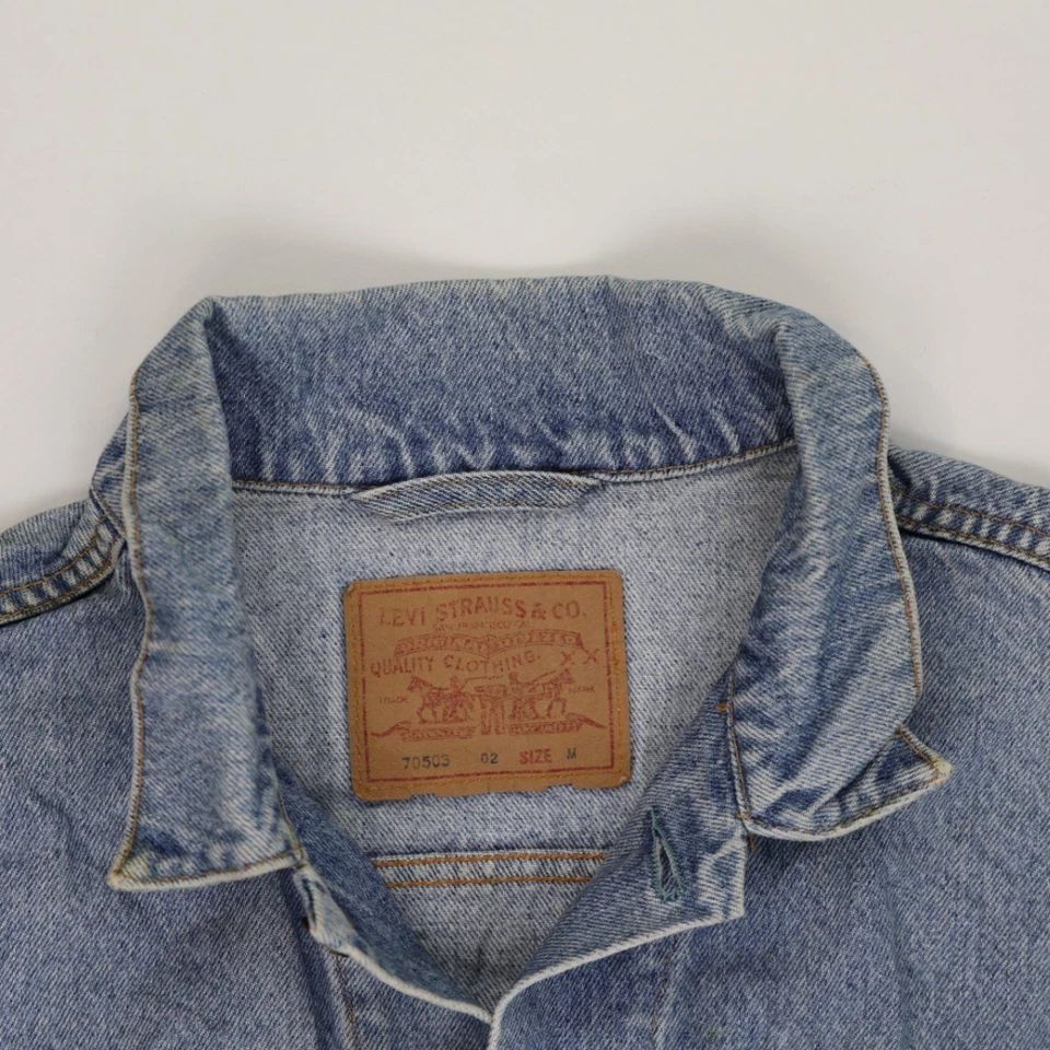 Levi’s Strauss & Co. (70503) Dark Blue Denim Trucker Jacket Button Up | Size L, photo 4 of 4