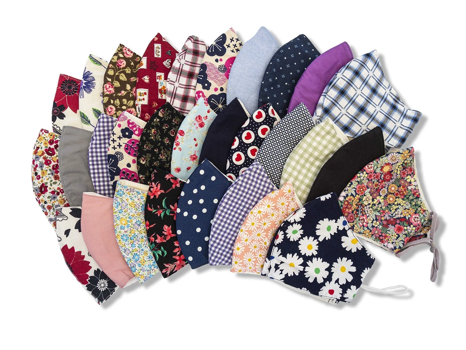HOPE LOVE SHINE Reusable Face Masks – 3Layer 100% Cotton Cloth Masks for Adul...