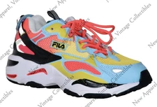 New FILA Women's Size 7 Retro Style Leather/Mesh Sneakers, Athletic Casual Shoes