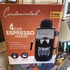 Continental 4 Cup Espresso Cappuccino Maker “Brand New”