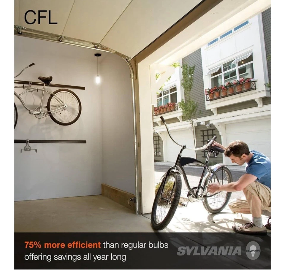 Sylvania CFL T2 Twist Light Bulbs 8 Pack, Medium Base, 2700K, Soft White, 13W - Image 3 of 4