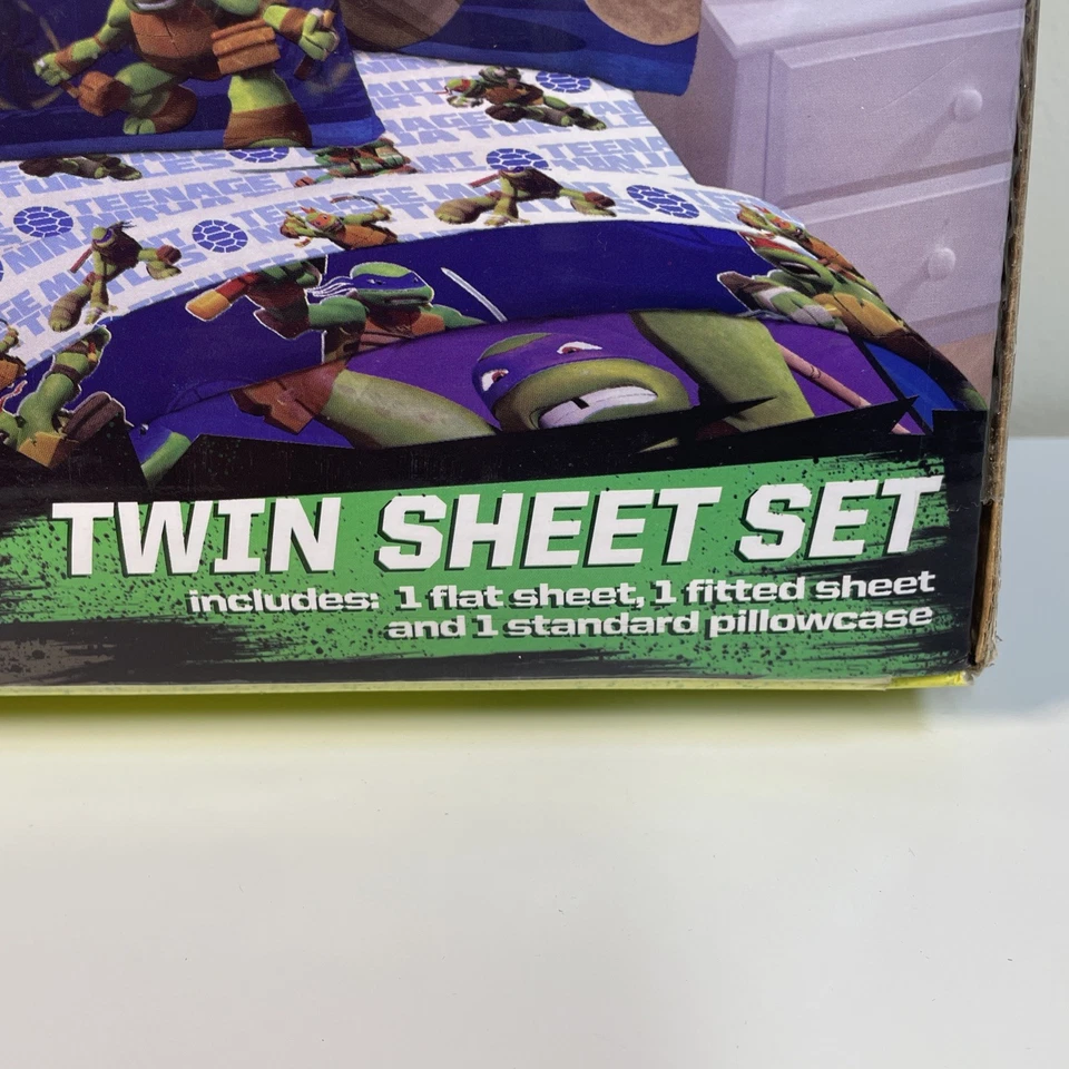 Nickelodeon Teenage Mutant Ninja Turtles TMNT 3 Piece Twin Sheet Set NEW 2014 - Image 2 of 4