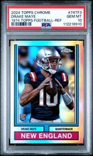 2024 Topps Chrome - 1974 Topps Football Drake Maye #74TF-3 Refractor (RC)