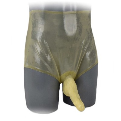 Latex Big Pants mit Kondom und extra hohem Bund 0,4 mm (M)