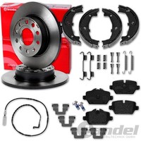 Brembo Bremsscheiben + BelÄGe + Handbremse Hinten Passend FüR BMW 1Er E81 E87