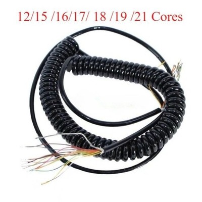 12-21 Cores Spring Spiral Cable Coiled Cable Fit for CNC Handheld Encoder