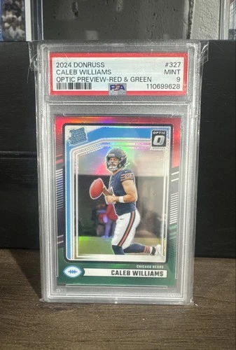 2024 Panini Donruss - Rated Rookie Caleb Williams #327 Optic Preview Red & Green