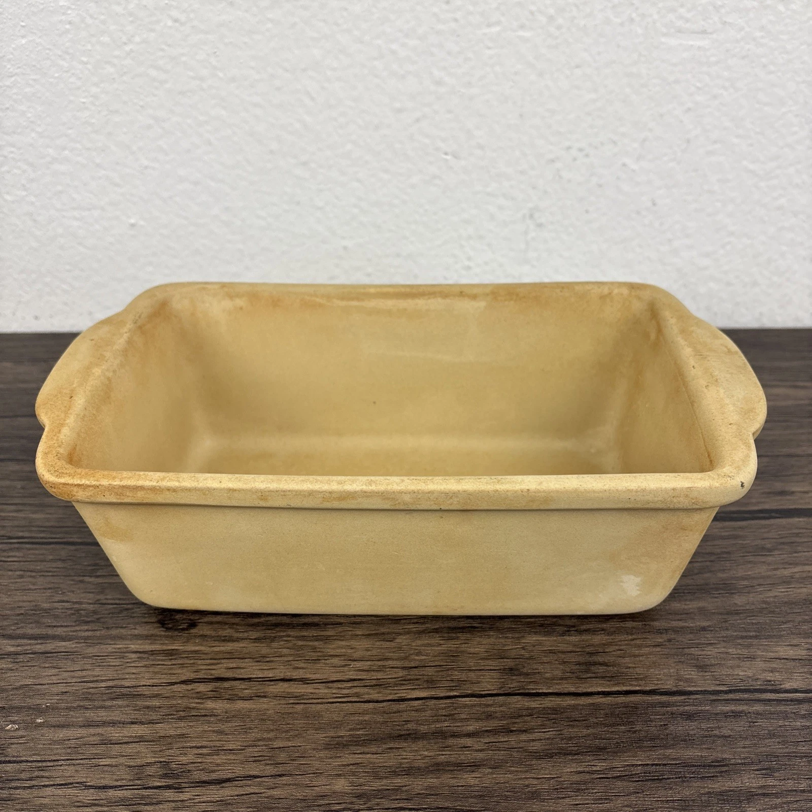 Superstone 9 X 3.25 Bread Baking Loaf Pan Sassafras 1993 Made In USA Stoneware