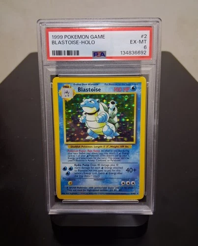 1999 Pokemon Blastoise Base Set Holo #2 Vintage Rare! PSA GRADED 6