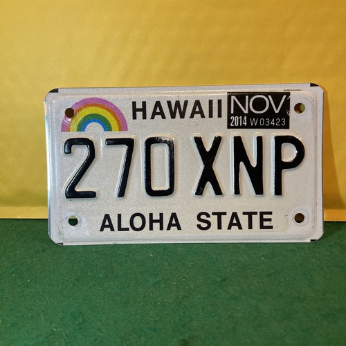 License Plate, Hawaii, Motorcycle, 2014, 270 XNP