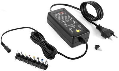 Poppstar Universal Netzteil (5-6-7.5-9-12V 3A / 13,5-15V 2.4A), 8 Adapterstecker
