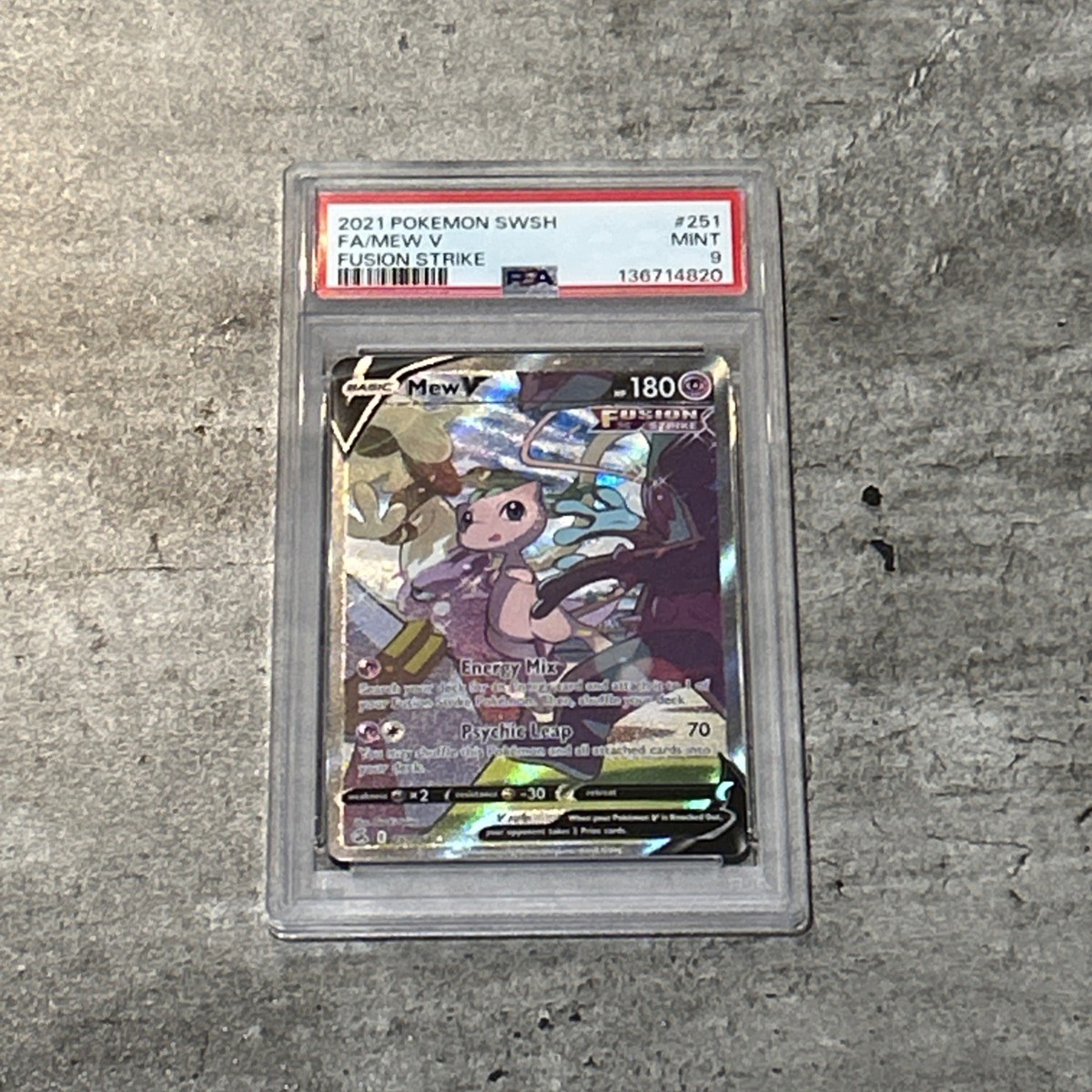 Pokemon TCG: 2021 Mew V Super Rare Alt Art 251/264 Fusion Strike