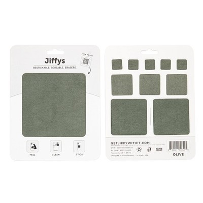 Jiffys Restickable Cleaning Pads   Reusable, Washable, Multi-Surface Olive 
