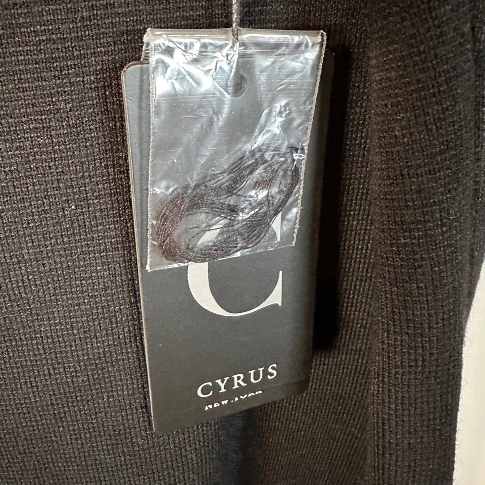 Nuevo con etiquetas Chaleco Top Cyrus Mujer Med Negro Tejido Botón Frontal Minimalista Moderno Preparación Foto 4 de 4