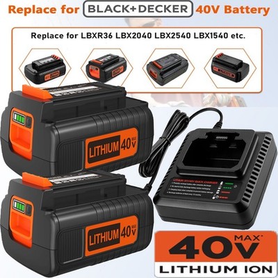 40V 2.0Ah for Black Decker 40 Volt Max Lithium Battery / Charger LBXR36 LBX2040