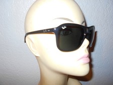 Ray Ban RB 4128 CATS4000 601 Polished Black Frame Green Lenses Sunglasses