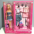 Mattel Barbie Pink Fashion Doll Denim Dress With Extra Outfits P1709 — photo 2
